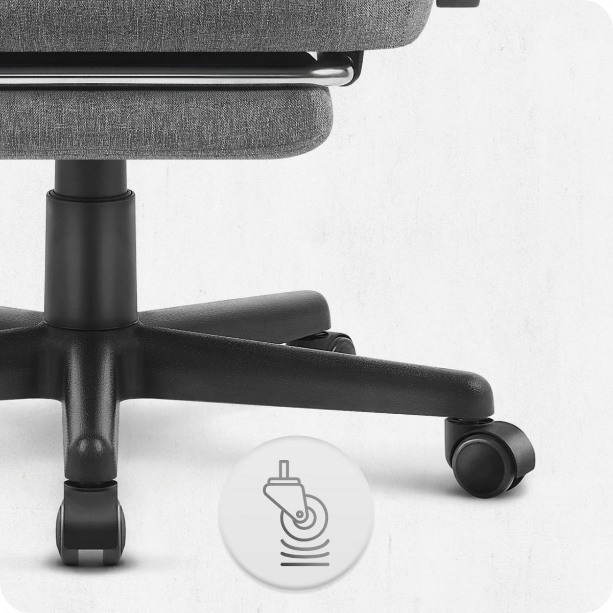 Ігрове крісло CABRO C503 FABRIC Сірий елегантний дизайн та комфорт для геймерів - Зображення 5