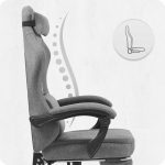 Ігрове крісло CABRO C503 FABRIC Сірий елегантний дизайн та комфорт для геймерів - Зображення 8