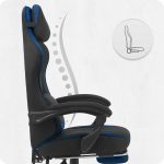 Ігрове крісло CABRO C504 FABRIC FABRIC Чорно-Синій ідеальний вибір для комфорту та стилю геймерів - Зображення 7