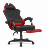 Геймерське крісло Cabro C504 BLACK RED тканина Чорно-Червоний кольору потужний стиль та комфорт для захоплюючих ігор - Зображення 2