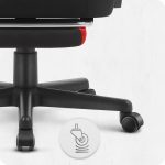 Геймерське крісло Cabro C504 BLACK RED тканина Чорно-Червоний кольору потужний стиль та комфорт для захоплюючих ігор - Зображення 5