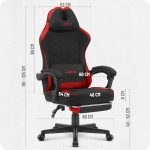 Геймерське крісло Cabro C504 BLACK RED тканина Чорно-Червоний кольору потужний стиль та комфорт для захоплюючих ігор - Зображення 10