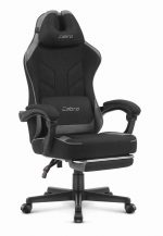 Ігрове крісло CABRO C504 FABRIC чорно-сіра тканина стильний дизайн та комфорт