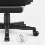 Ігрове крісло CABRO C504 FABRIC чорно-сіра тканина стильний дизайн та комфорт - Зображення 5