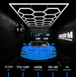 Стельовий світильник LED панельний Hexagon 243*484см 6500K для домашнього гаража - Зображення 2