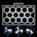 Стельовий світильник LED панельний Hexagon 243*484см 6500K для домашнього гаража - Зображення 3