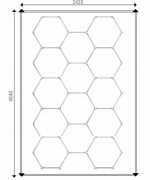 Стельовий світильник LED панельний Hexagon 243*484см 6500K для домашнього гаража - Зображення 4