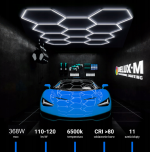 Стельовий світильник LED панельний Hexagon 315*292см 6500K для домашнього гаража - Зображення 2