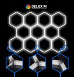 Стельовий світильник LED панельний Hexagon 315*292см 6500K для домашнього гаража - Зображення 4