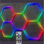 Світильник стельовий LED панель Hexagon 158*229см RGB + пульт
