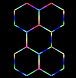 Світильник стельовий LED панель Hexagon 158*229см RGB + пульт - Зображення 2