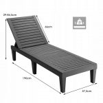Шезлонг пластиковий чорний Costway,OP70808BK поєднання якості та елегантності для вашого двору - Зображення 4