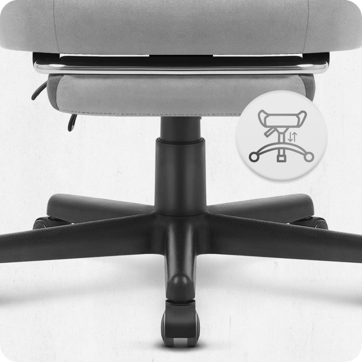 Ігрове крісло Cabro C502 fabric Колір: сіро-чорний комфорт та стиль для геймерів - Зображення 3