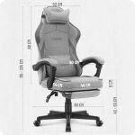 Ігрове крісло Cabro C502 fabric Колір: сіро-чорний комфорт та стиль для геймерів - Зображення 5