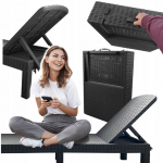 Шезлонг пластиковий чорний GOTEL Premium L65- Вишуканий комфорт для вашого відпочинку