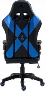 Геймерське крісло KRAKEN Feyton чорно-синє для тривалих сесій - Зображення 7