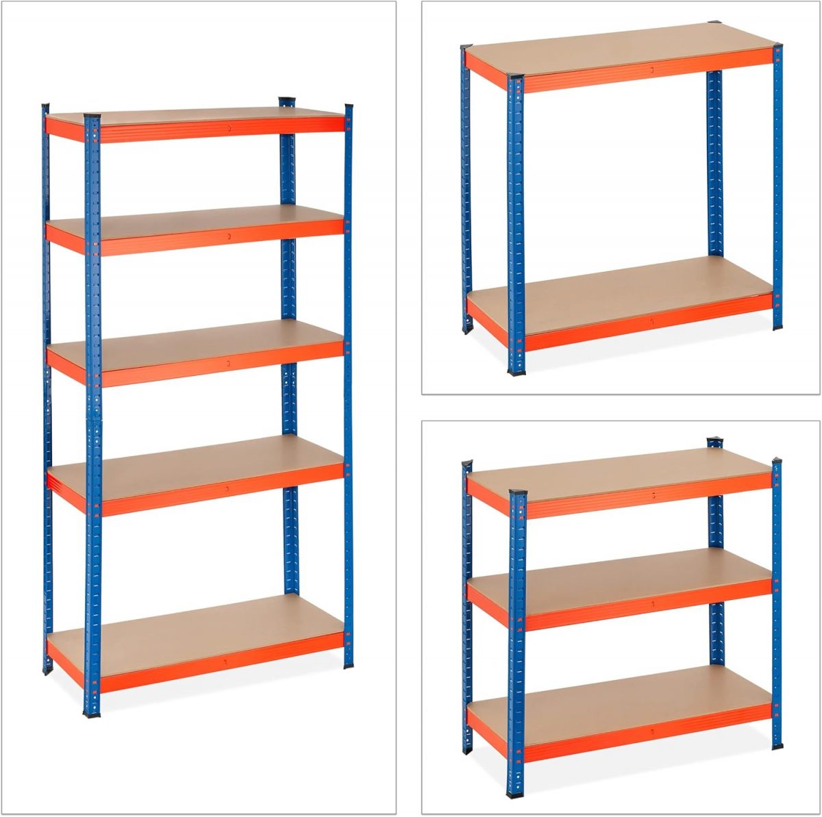Металевий стелаж AGA 180х90х40 см синій+оранжевий - Зображення 2