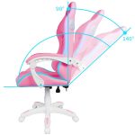 Ігрове Геймерське крісло RGB + BT з колонками WS8151 Pink – з музикою та підсвіткою - Зображення 3