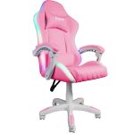 Ігрове Геймерське крісло RGB + BT з колонками WS8151 Pink – з музикою та підсвіткою - Зображення 4