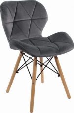 Крісло MUFART ELVA 3373 сірий оксамит Для вашого стильного інтер'єру