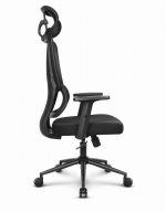 CABRO C506 тканинне офісне крісло чорна тканина зручність та стиль у чорній тканині для роботи та комфорту - Зображення 3