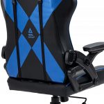 Геймерське крісло KRAKEN Feyton чорно-синє для тривалих сесій - Зображення 4