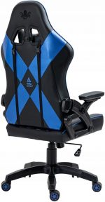 Геймерське крісло KRAKEN Feyton чорно-синє для тривалих сесій - Зображення 6