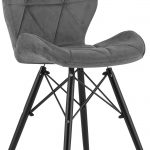 Крісло MUFART ELVA 3751 сірий оксамит на чорних ніжках