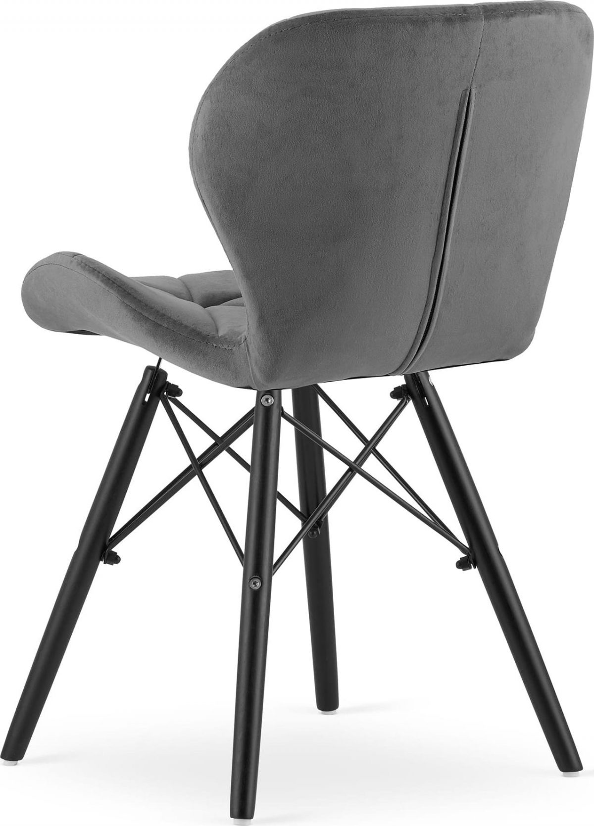 Крісло MUFART ELVA 3751 сірий оксамит на чорних ніжках - Зображення 3