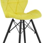 Крісло MUFART ELVA 3747 жовтий оксамит на чорних ніжках