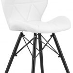 Крісло MUFART ELVA 3744 екошкіра біле на чорних ніжках