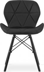 Крісло MUFART ELVA 3745 чорна екошкіра на чорних ніжка Вишуканий стиль - Зображення 2