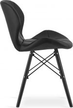 Крісло MUFART ELVA 3745 чорна екошкіра на чорних ніжка Вишуканий стиль - Зображення 4