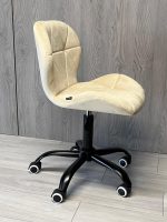 Офісне крісло Lugano бежеве на чорній ніжці Ідеальний вибір для стильного інтер'єру - Зображення 5