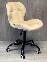 Офісне крісло Lugano бежеве на чорній ніжці Ідеальний вибір для стильного інтер'єру - Зображення 7