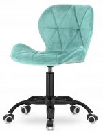 Офісне крісло Lugano м'ятне на чорній ніжці Зручність та елегантний дизайн