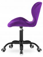 Поворотне крісло Lugano фіолетовий з чорною ніжкою Комфорт і стиль у кожному русі - Зображення 4