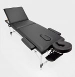 Розкладний алюмінієвий масажний стіл I-Coucou чорний для комфортного використання - Зображення 2