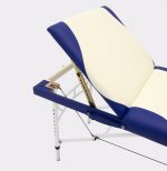 Розкладний алюмінієвий стіл для масажу I-Coucou синьо-кремовий стильний - Зображення 4