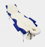 Розкладний алюмінієвий стіл для масажу I-Coucou синьо-кремовий стильний - Зображення 2