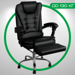 Офісне крісло Malatec чорне з підставкою для ніг для комфорту та продуктивності - Зображення 5