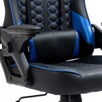 Геймерське крісло KRAKEN Feyton чорно-синє для тривалих сесій - Зображення 5