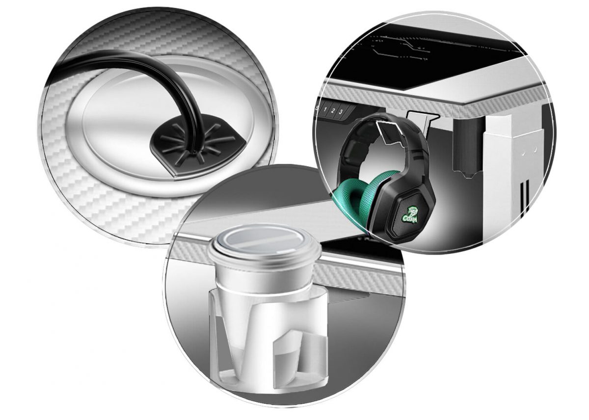 Геймерський стіл ELECTRA CRF16ELWH БІЛИЙ – чистота та комфорт - Зображення 14