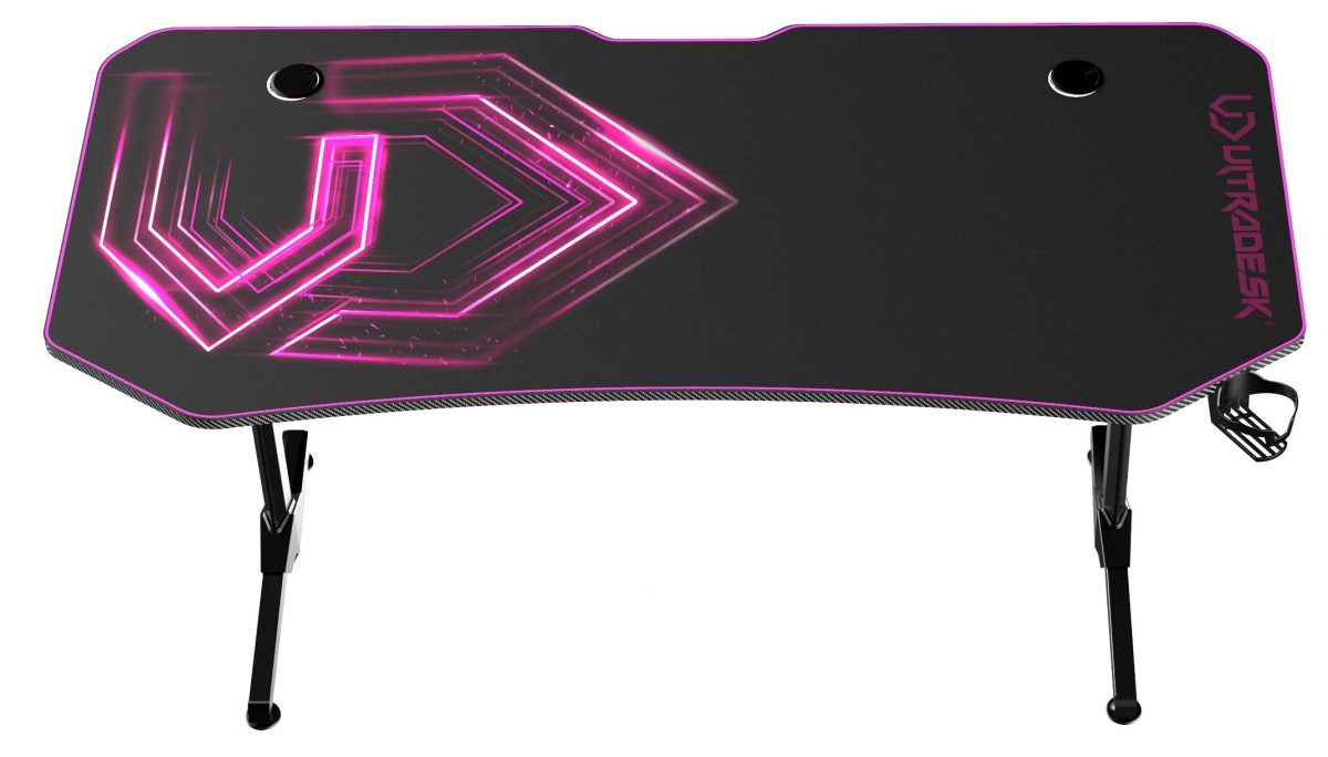 Комфортний ігровий комп'ютерний стіл ULTRADESK FRAG XXL Pink 160x75 см - Зображення 6