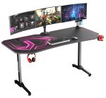 Комфортний ігровий комп'ютерний стіл ULTRADESK FRAG XXL Pink 160x75 см