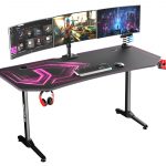 Комфортний ігровий комп'ютерний стіл ULTRADESK FRAG XXL Pink 160x75 см