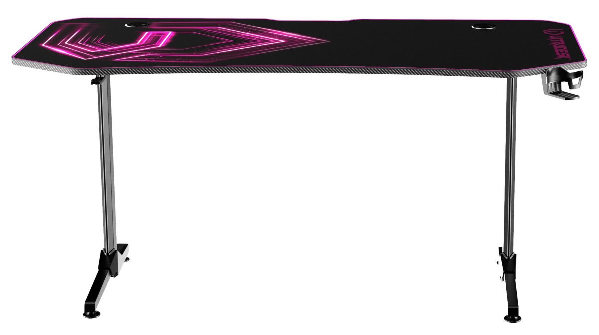 Комфортний ігровий комп'ютерний стіл ULTRADESK FRAG XXL Pink 160x75 см - Зображення 8