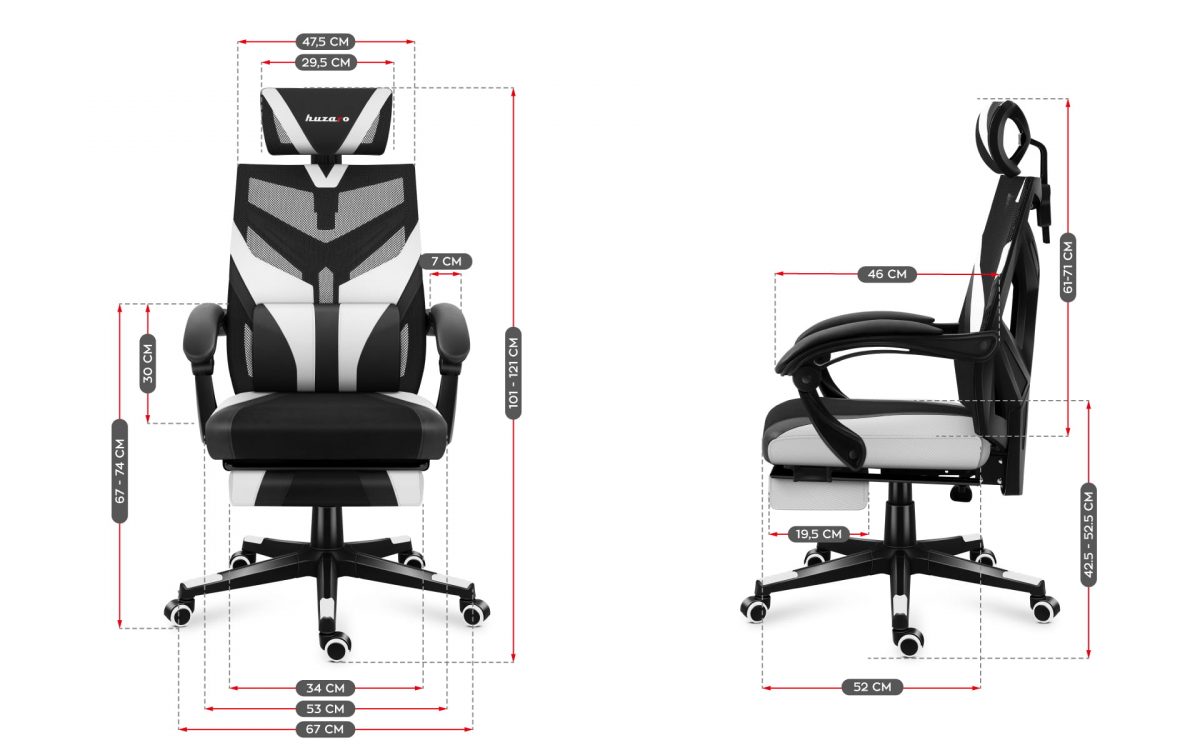 Стильне і зручне геймерське крісло Huzaro Combat 5.0 White - Зображення 7