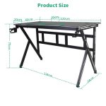 Геймерський стіл COBRA DESK CR3009BK Чорний – стильний та функціональний - Зображення 2