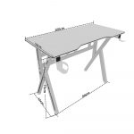 Геймерський стіл COBRA CR2010WH білий – сучасний білий стиль - Зображення 5